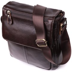 Удобная мужская сумка через плечо из натуральной кожи Vintage sale_15032 Коричневый