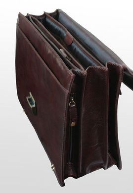 Стильный кожаный портфель VIP COLLECTION, Коричневый