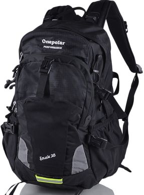 Добротний чоловічий трекінговий рюкзак ONEPOLAR W1729-black, Чорний