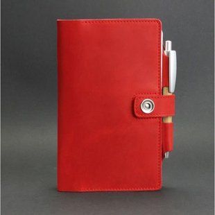 Натуральная кожаный блокнот (Софт-бук) 4.0 Коралл - красный Blanknote BN-SB-4-st-coral