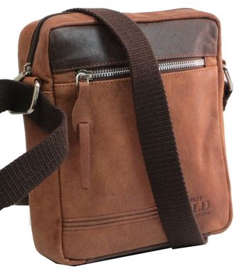 Кожаная сумка планшетка Always Wild BAG1HB коричневая