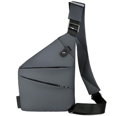 Мужской тканевый слинг через плечо серый Tiding Bag S1-001G Серый