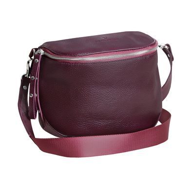 Женская сумка из натуральной кожи 1555F Vip Collection бордовая 1555.DR.FLAT
