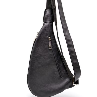 Практичний рюкзак на одне плече з телячої шкіри GA-3026-3md бренд Tarwa Чорний