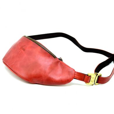 Красная поясная сумка из лошадиной кожи Crazy horse бренда TARWA RR-3036-4lx Red – красный