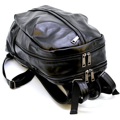 Мужской кожаный городской рюкзак TARWA GA-7340-3md черный Черный