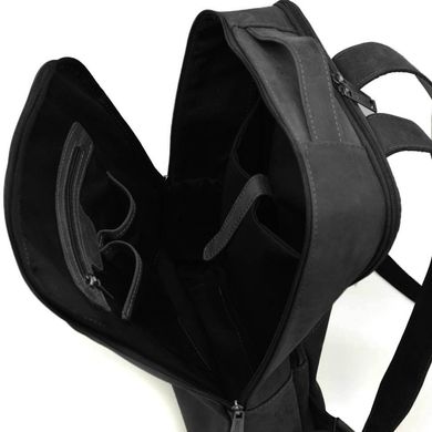 Кожаный рюкзак для ноутбука черный на два отделения RA-7280-3md Черный