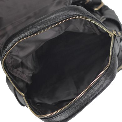 Женский кожаный рюкзак с клапаном Riche NM20-W1031A Черный