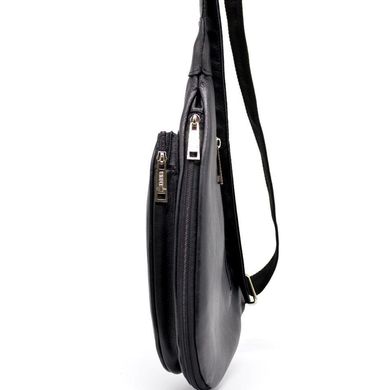 Практичный рюкзак на одно плечо из телячьей кожи GA-3026-3md бренд Tarwa Черный