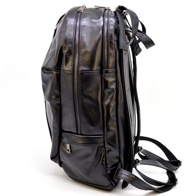 Чоловічий шкіряний міський рюкзак TARWA GA-7340-3md чорний Чорний