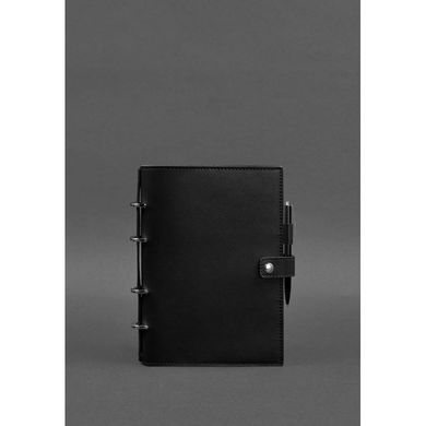 Натуральный кожаный блокнот с датированным блоком (Софт-бук) 9.1 черный Blanknote BN-SB-9-1-g