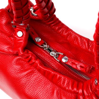 Яркая женская сумка с ручками KARYA 20843 кожаная Красный