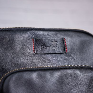 Чоловіча шкіряна сумка SHVIGEL 19111 Чорна