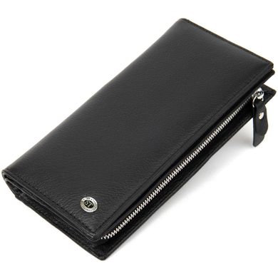 Практичный кожаный кошелек-клатч ST Leather 19371 Черный