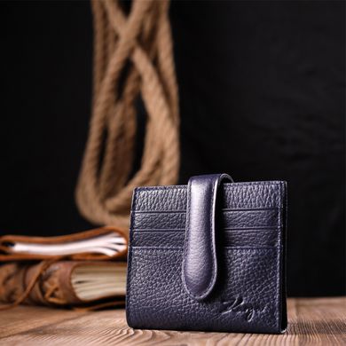 Стильний жіночий гаманець із натуральної шкіри KARYA 20943 Синій