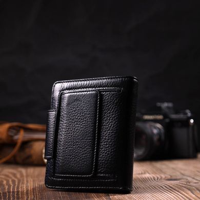 Жіночий гаманець із натуральної шкіри в класичному чорному кольорі Tony Bellucci 21987 Чорний