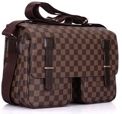 Элитная мужская сумка Louis Vuitton Damier Ebene Canvas Broadway N42270, Коричневый