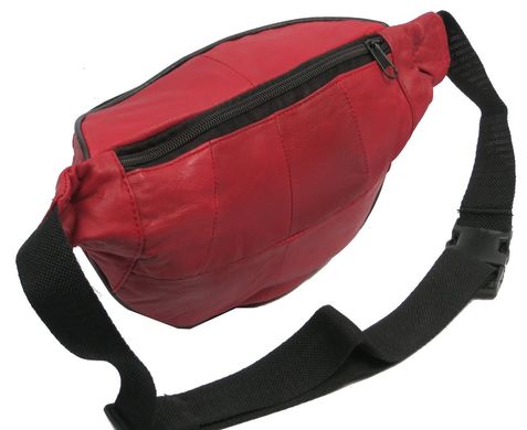 Кожаная поясная сумка Cavaldi 903-353 red, красный