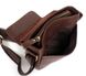 Кожаная мужская сумка через плече коричневого цвета 14123