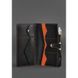 Натуральный кожаный тревел-кейс 4.0 черный с оранжевым Blanknote BN-TK-4-g-a