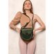 Женская кожаная сумка Круглая зеленая винтажная Blanknote TW-RoundBag-green-crz