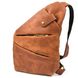 Мужская сумка-слинг через плечо микс канваса и кожи TARWA RBC-6402-3md Коричневый