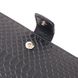Красивое мужское портмоне с хлястиком из натуральной кожи с тиснением под змею KARYA 21193 Черный