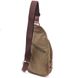 Оригінальна чоловіча сумка через плече з текстилю 21254 Vintage Оливкова