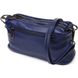 Шикарна сумка на три відділення з натуральної шкіри 22137 Vintage Синя