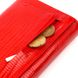 Вместительный женский кошелек из фактурной натуральной кожи с тиснением CANPELLINI 21709 Красный