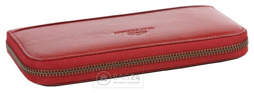 Очень красивый женский кожаный кошелек на молнии WITTCHEN 21-1-104-3, Красный