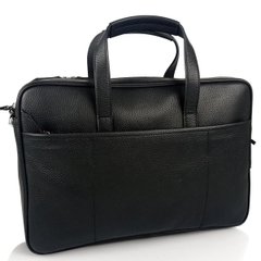 Сумка для ноутбука кожаная мужская черная Tiding Bag N2-1010A Черный