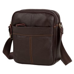 Чоловіча шкіряна сумка на плече Borsa Leather 10m1025-brown