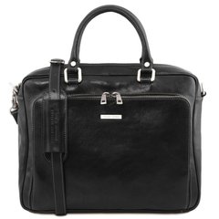Кожаный портфель для ноутбука с передним карманом Pisa Tuscany TL141660 (Черный)