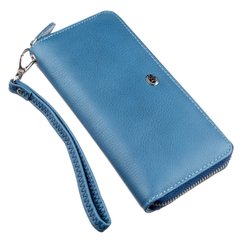 Місткий жіночий клатч-гаманець ST Leather 18934 Блакитний