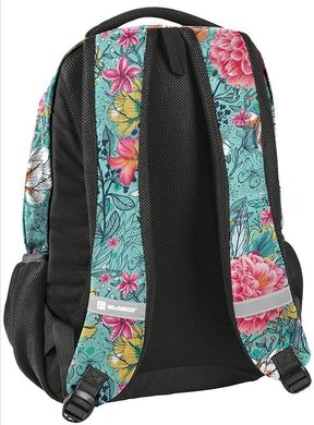 Жіночий рюкзак з квітами Paso 28L, 18-2708EW сірий