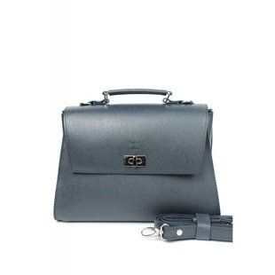 Жіноча шкіряна сумка Classic синя сап'ян Blanknote TW-Classic-blue-saf