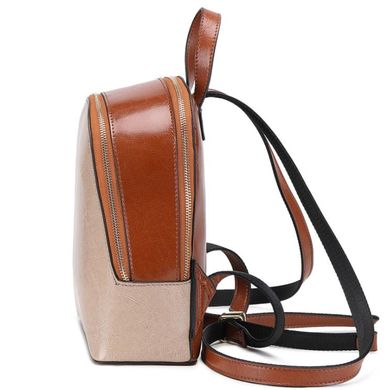 Рюкзак двухцветный Olivia Leather F-S-Y01-7005C Коричневый