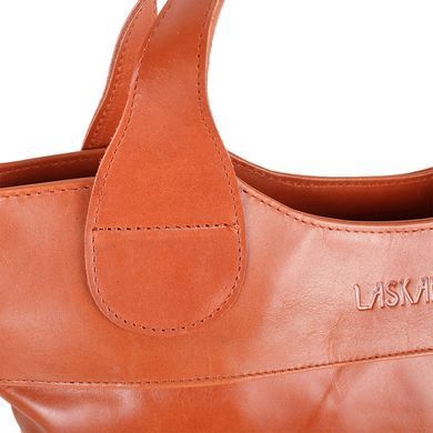 Жіноча шкіряна сумка LASKARA (Ласкарєв) LK-DD218-cognac Помаранчевий