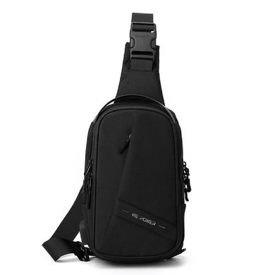 Текстильная сумка-слинг черного цвета Confident AT08-2113A Черный