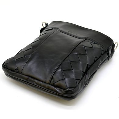 Плетеная мужская кожаная сумка через плечо GA-0021-3md TARWA Черный