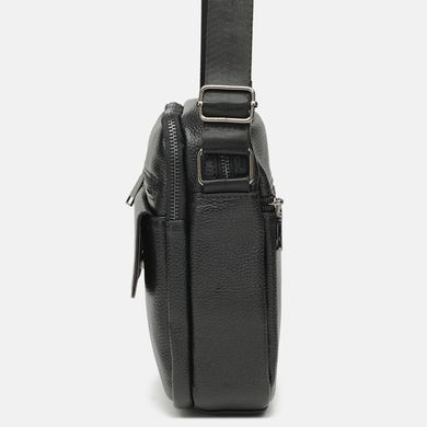 Мужская вертикальная кожаная сумка Keizer K11108-Black для документов через плечо, Тайвань