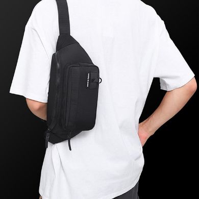 Класична текстильна сумка на пояс Confident AT09-20516A Чорний