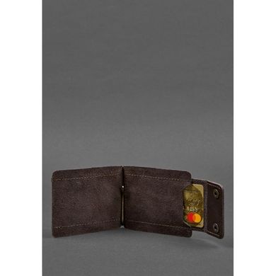 Мужское кожаное портмоне коричневое 10.0 зажим для денег Blanknote BN-PM-10-choko