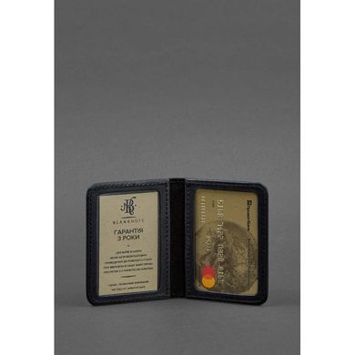 Обложка для ID-паспорта и водительских прав 4.0 черная Crazy Horse Blanknote BN-KK-4-g-kr