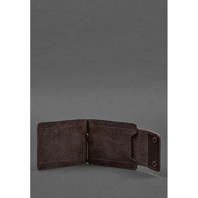 Чоловіче шкіряне портмоне коричневий 10.0 затискач для грошей Blanknote BN-PM-10-choko