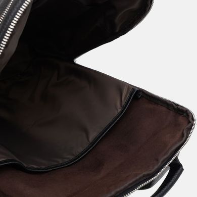 Мужской стильный рюкзак из натуральной кожи Ricco Grande K16475bl, черный, 42.5 см