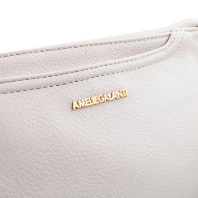 Жіноча сумка-клатч з якісного шкірозамінника AMELIE GALANTI (АМЕЛИ Галант) A991457-cream Сірий