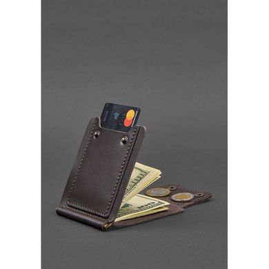 Мужское кожаное портмоне коричневое 10.0 зажим для денег Blanknote BN-PM-10-choko