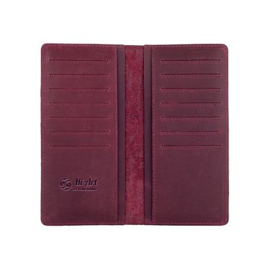 Зносостійкий фіолетовий шкіряний гаманець на 14 карт